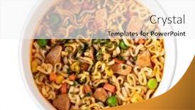  Presentation with instant noodles - Presentation theme consisting of instant-noodles-isolated-on-white background and a white colored foreground