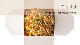  Presentation with instant noodles - Slide set featuring instant-noodles-isolated-on-white background and a lemonade colored foreground