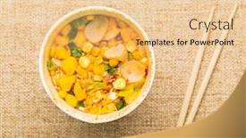  Presentation with instant noodles - Slide deck having instant noodles background and a lemonade colored foreground