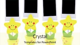  Presentation with korean food instant noodle - Beautiful presentation theme featuring instant photo frame on holder backdrop and a blonde colored foreground