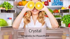  Presentation with healthy nutrition - Colorful presentation enhanced with instead eyes healthy nutrition fun backdrop and a coral colored foreground