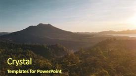  Presentation with bali indonesia touristic destination - Amazing PPT layouts having instinal - batur volcano during beautiful sunrise backdrop and a tawny brown colored foreground