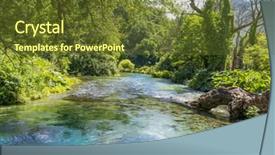  Presentation with albania - PPT theme having instinal - blue eye is a water background and a  colored foreground