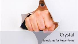  Presentation with wall - Presentation enhanced with instinal - man punch through the thin background and a  colored foreground