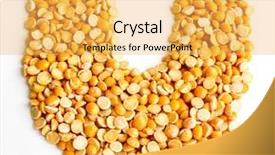  Presentation with peas - PPT theme with instinal - peas initials letter u background and a yellow colored foreground