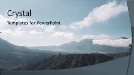  Presentation with lake - Theme with instinal - view of batur lake background and a light blue colored foreground