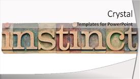  Presentation with color blocks - Presentation theme having instinct - isolated text in vintage background and a white colored foreground