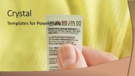  Presentation with instruction - PPT theme consisting of instructional materials - woman reading instruction on clothing background and a yellow colored foreground