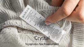  Presentation with instruction - Slide set having instructional materials - woman reading instruction on clothing background and a light gray colored foreground