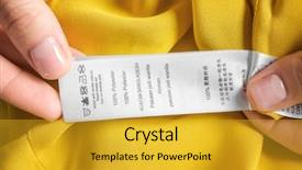  Presentation with instruction - Cool new slide set with instructional materials - woman reading instruction on clothing backdrop and a gold colored foreground