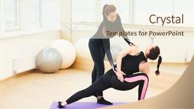  Presentation with controls - Cool new PPT theme with instructor controls of excercise execution backdrop and a cream colored foreground