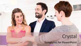  Presentation with couple dance - Amazing presentation having instructor in dance school backdrop and a coral colored foreground