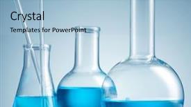  Presentation with instrument chemistry - Amazing slide deck having instrument chemistry - laboratory glassware backdrop and a light blue colored foreground