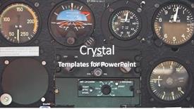  Presentation with cockpit - Presentation theme enhanced with instrument panel - old device in the pilot background and a dark gray colored foreground