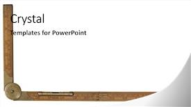  Presentation with 19th century - Slides enhanced with measuring instruments - antique carpenter's boxwood folding rule background and a white colored foreground