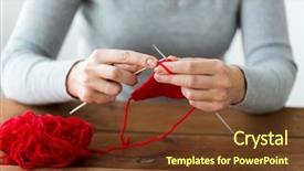  Presentation with people - Amazing PPT theme having homemade instruments - people and needlework concept backdrop and a  colored foreground