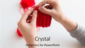  Presentation with needles - PPT layouts featuring homemade instruments - people and needlework concept background and a soft green colored foreground