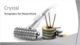  Presentation with acupuncture - PPT theme having instruments-and-accessories-for-acupuncture background and a white colored foreground