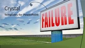  Presentation with task - Theme enhanced with insufficiency - failure fail exam or attempt background and a  colored foreground