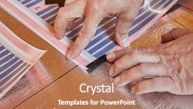  Presentation with bitumen - Theme featuring insulation electrical floor heating system background and a coral colored foreground