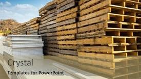  Presentation with wood - PPT layouts having insulation-panels-and-wood-pallets background and a coral colored foreground
