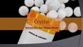 Presentation with medical pills - Presentation having insulin-aspart-rx-medical-pills background and a gold colored foreground