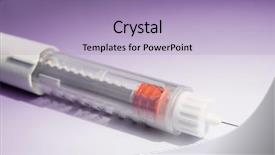  Presentation with insulin - Cool new slide set with insulin injection backdrop and a light blue colored foreground