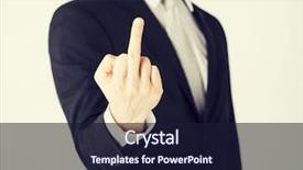  Presentation with finger - Presentation theme enhanced with insult - close up of man showing background and a wine colored foreground