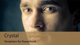  Presentation with men health - Presentation theme enhanced with insult - close-up portrait of a crying background and a coral colored foreground