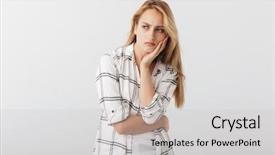  Presentation with japan girl - Audience pleasing presentation design consisting of insult - portrait of a bored young backdrop and a light gray colored foreground