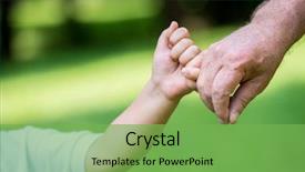  Presentation with grandfather - Amazing theme having insurance - happy grandfather and child have backdrop and a seafoam green colored foreground