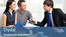  Presentation with listening - Amazing slide set having insurance - portrait of modern couple listening backdrop and a ocean colored foreground