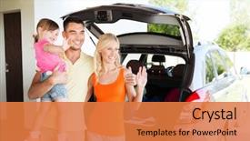  Presentation with car parking - Audience pleasing slide deck consisting of insurance - transport leisure road trip backdrop and a coral colored foreground