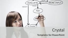  Presentation with insurance - Presentation design consisting of insurance agent explaining insurance claim background and a light gray colored foreground