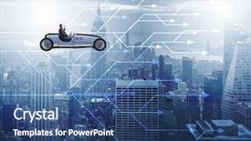  Presentation with sports car - Presentation consisting of insurance alternative - businessman driving sports car choosing background and a  colored foreground