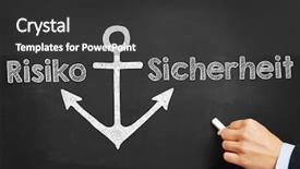  Presentation with sicherheit - Amazing PPT theme having insurance alternative - hand writing german words risiko backdrop and a dark gray colored foreground
