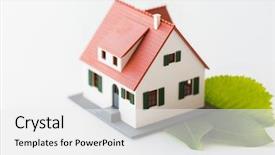  Presentation with alternative - Theme consisting of insurance alternative - housing environment and ecology concept background and a white colored foreground