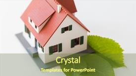  Presentation with alternative - Colorful slide set enhanced with insurance alternative - housing environment and ecology concept backdrop and a tawny brown colored foreground