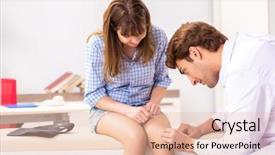  Presentation with food sensory evaluation - Theme consisting of insurance alternative - male doctor checking with sensory background and a lemonade colored foreground