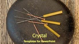  Presentation with alternative - Cool new presentation with insurance alternative - several needle for acupuncture are backdrop and a tawny brown colored foreground