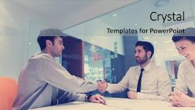  Presentation with life insurance - Slide deck consisting of insurance and bank loan agent background and a light gray colored foreground