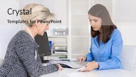  Presentation with customer solutions - Amazing theme having insurance broker - appointment at a specialist backdrop and a lemonade colored foreground