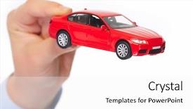  Presentation with auto dealership - Amazing slide deck having insurance broker - hand with car auto dealership backdrop and a white colored foreground