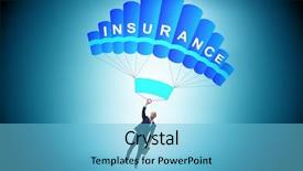  Presentation with parachute - Slide deck consisting of insurance concept on parachute background and a  colored foreground