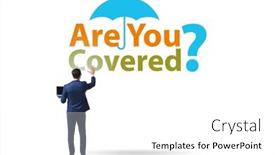  Presentation with insurance - PPT theme consisting of insurance-concept-with-the-question background and a white colored foreground