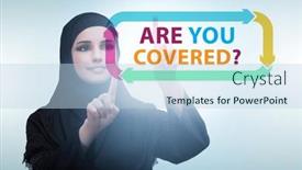  Presentation with insurance - Presentation theme enhanced with insurance-concept-with-the-question background and a  colored foreground