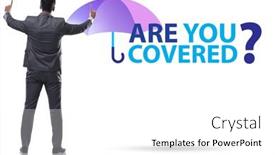  Presentation with insurance - PPT theme with insurance-concept-with-the-question background and a white colored foreground