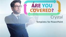  Presentation with insurance - Slide deck consisting of insurance-concept-with-the-question background and a sky blue colored foreground