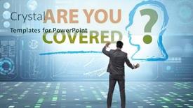  Presentation with insurance - Presentation theme featuring insurance-concept-with-the-question background and a sky blue colored foreground