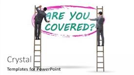  Presentation with insurance - Presentation consisting of insurance-concept-with-the-question background and a white colored foreground